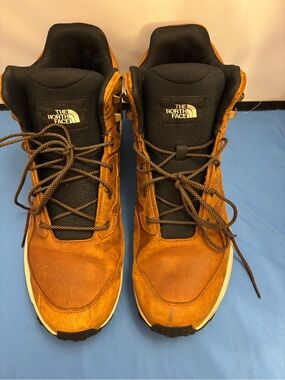 The North Face Men's Tan/Brown waterproof Trail Boots. Ideal for hiking.